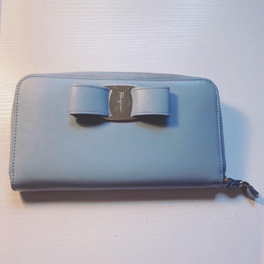 Pale blue Ferragamo wallet